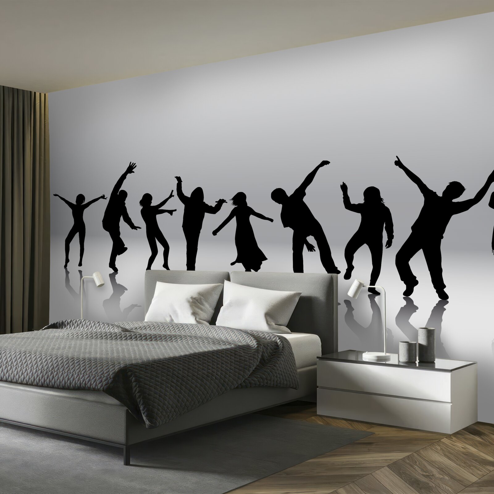 Fotobehang beweging van mensen