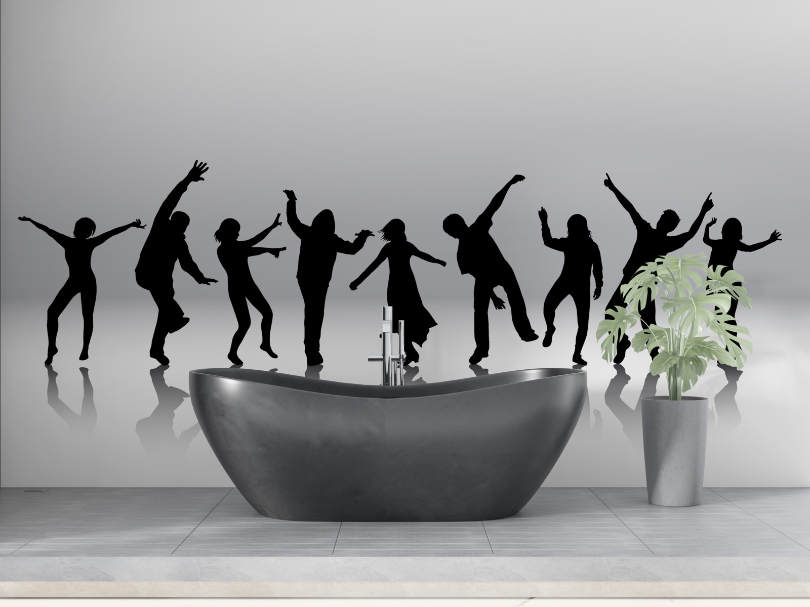 Fotobehang beweging van mensen