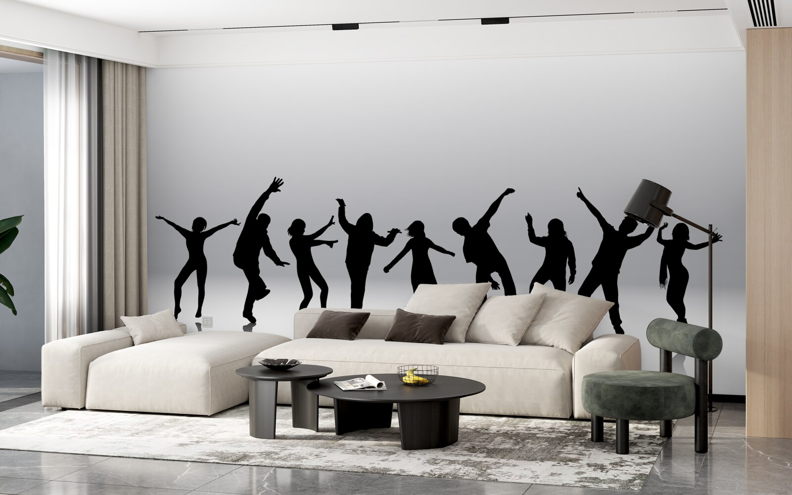 Fotobehang beweging van mensen