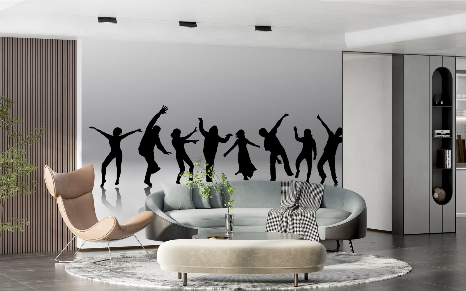 Fotobehang beweging van mensen