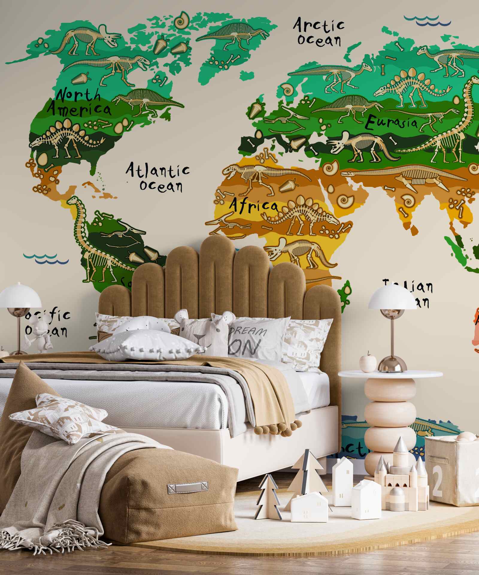 Fotobehang een wereldkaart in een ongebruikelijke editie