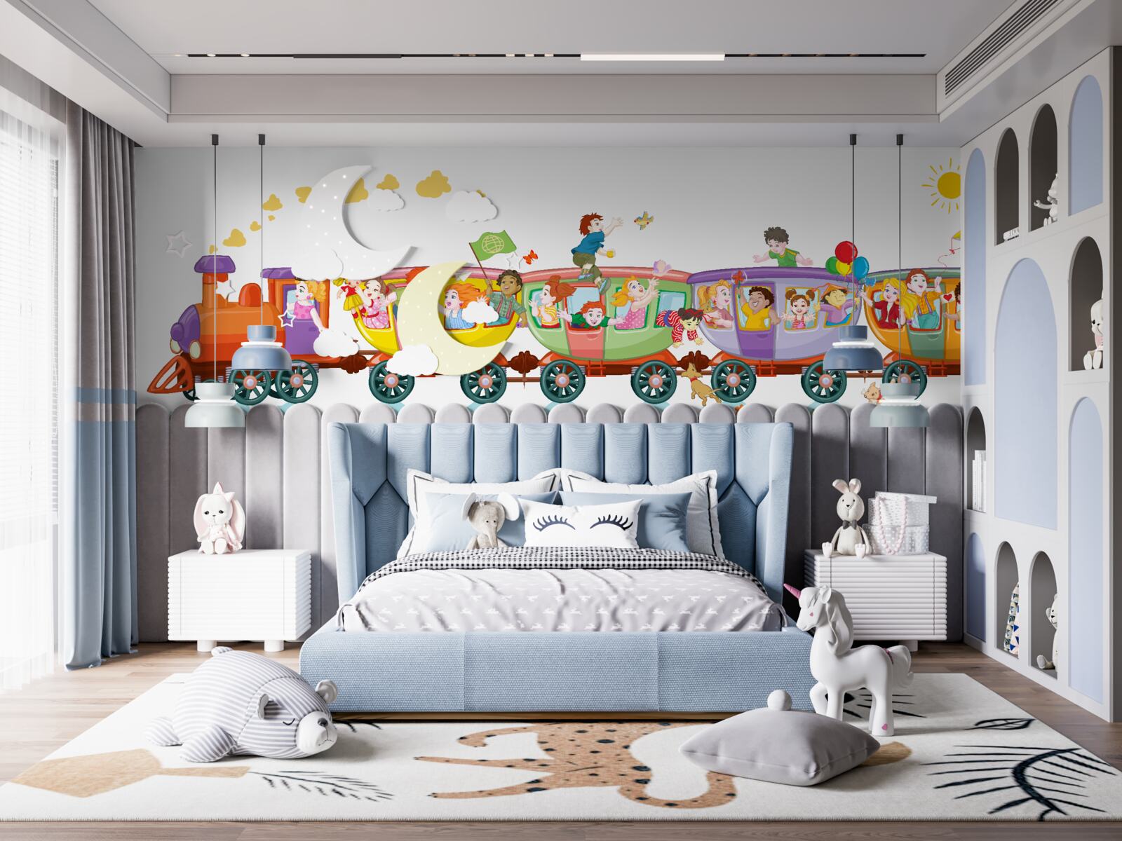 Fotobehang een snelle training met de jongens