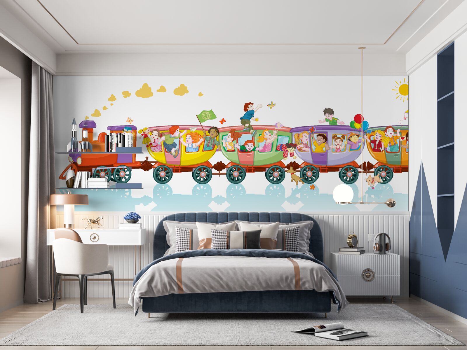 Fotobehang een snelle training met de jongens