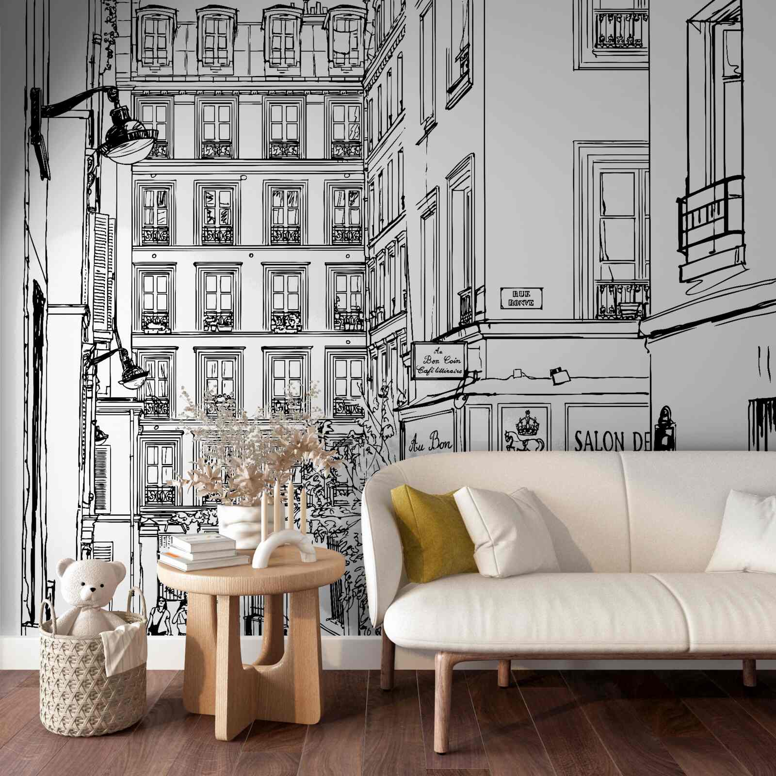 Fotobehang een rustige straat in new york