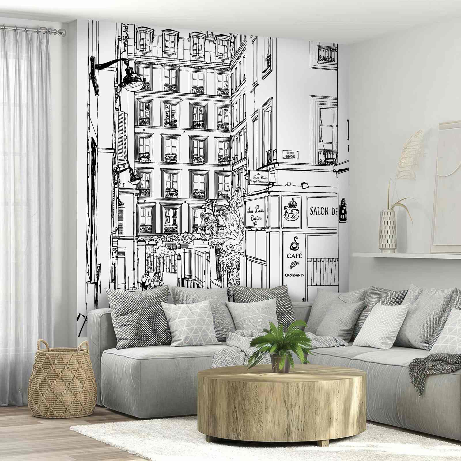 Fotobehang een rustige straat in new york