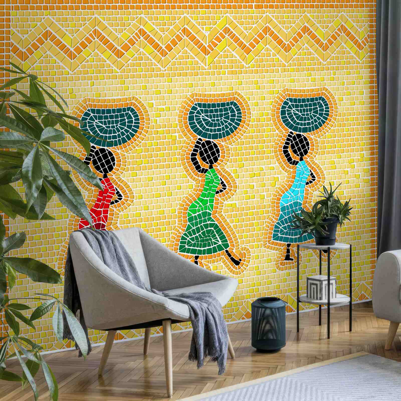 Fotobehang nationale beelden van vrouwen in kleding