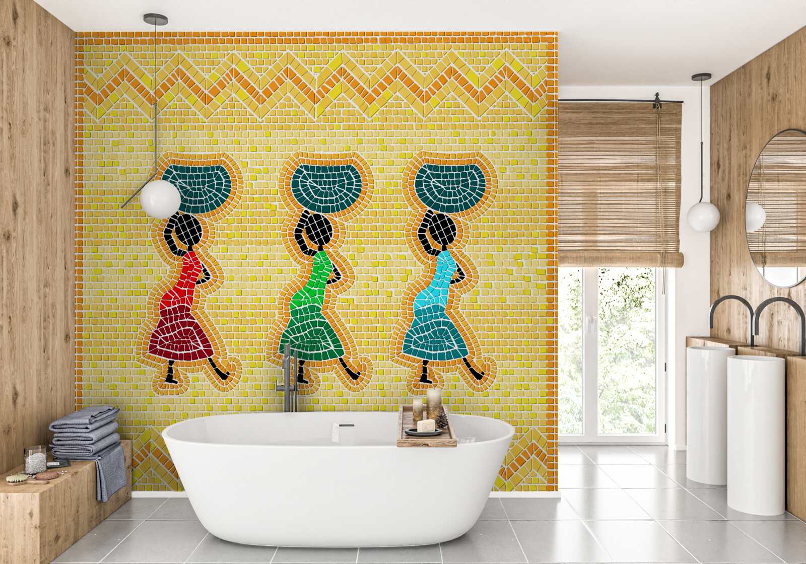 Fotobehang nationale beelden van vrouwen in kleding