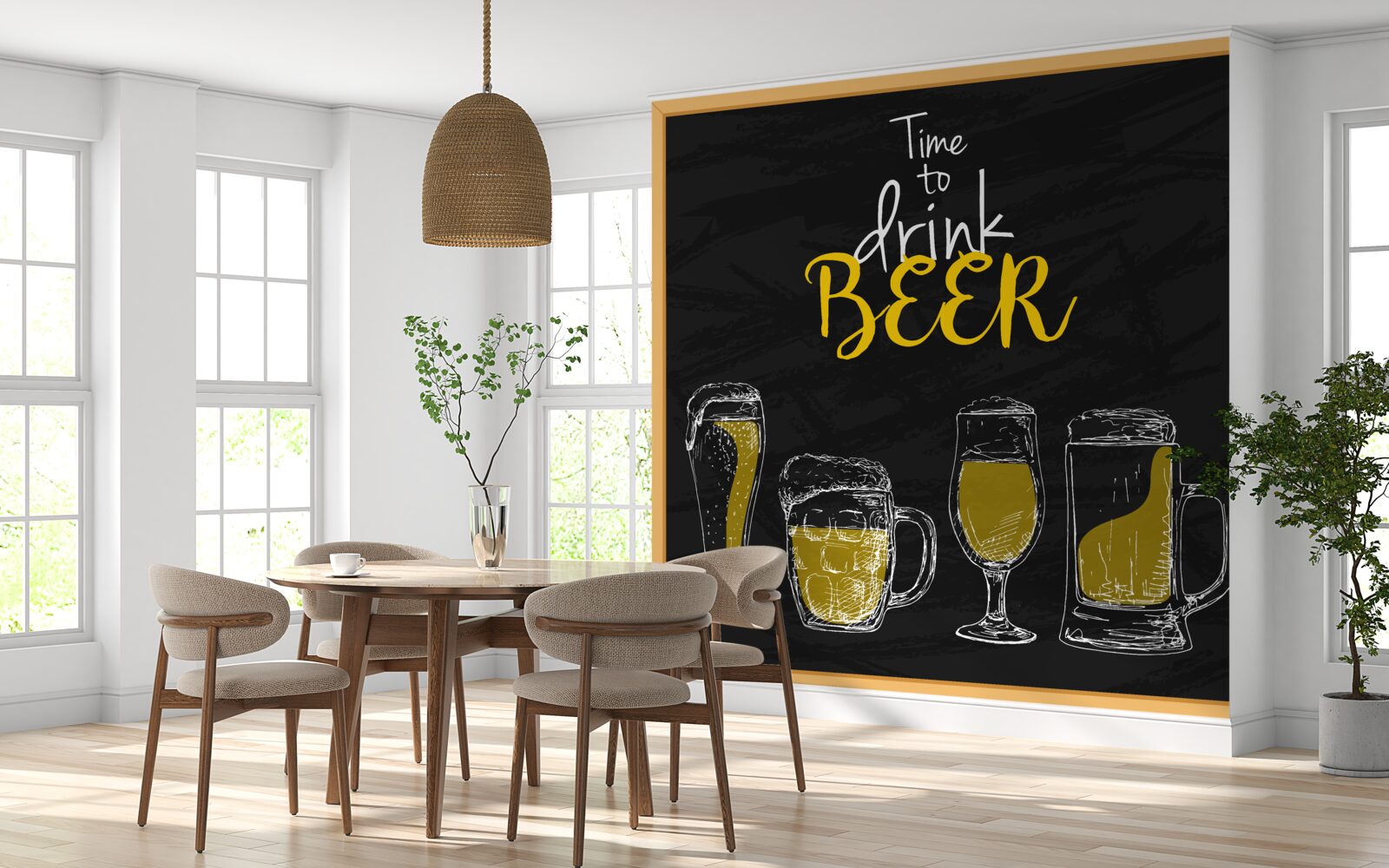 Fotobehang bierglazen