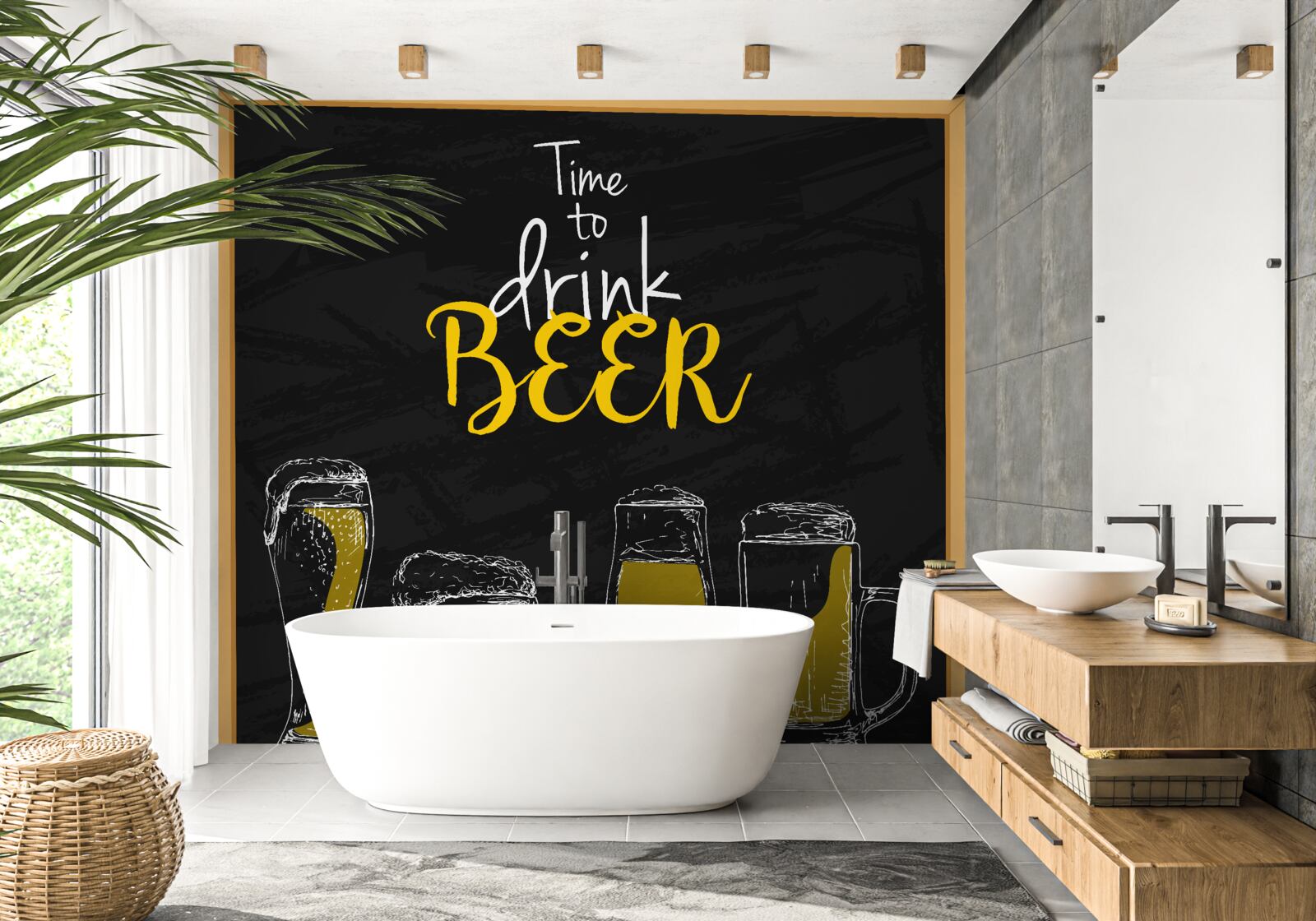 Fotobehang bierglazen