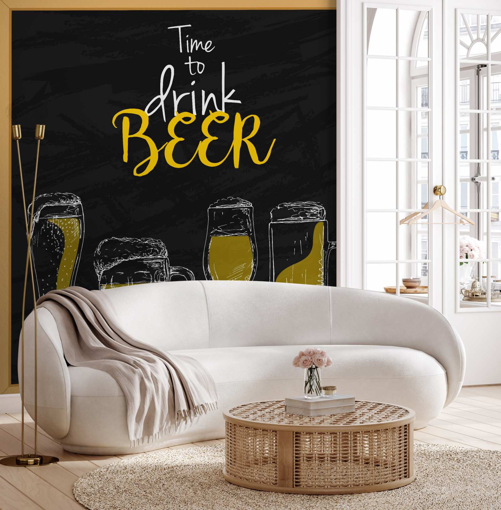 Fotobehang bierglazen