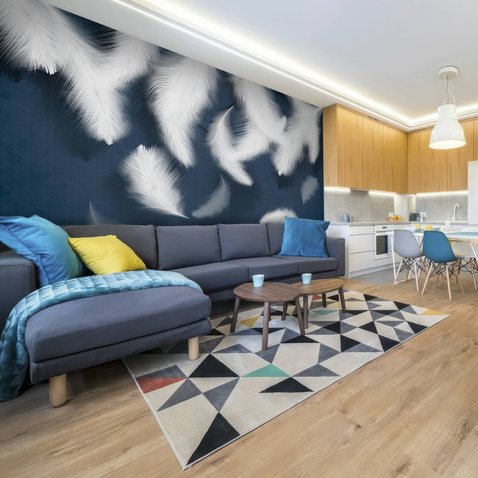 Fotobehang veren die lijken te zweven in de lucht