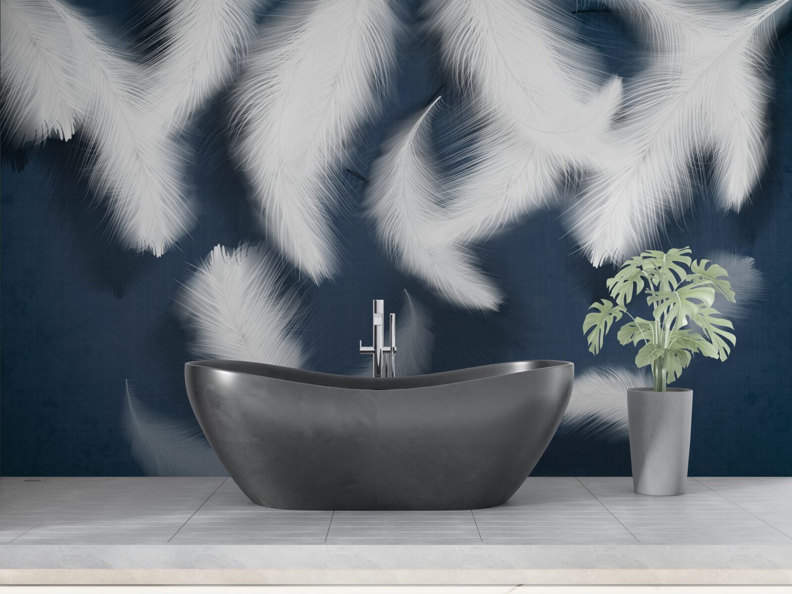 Fotobehang veren die lijken te zweven in de lucht