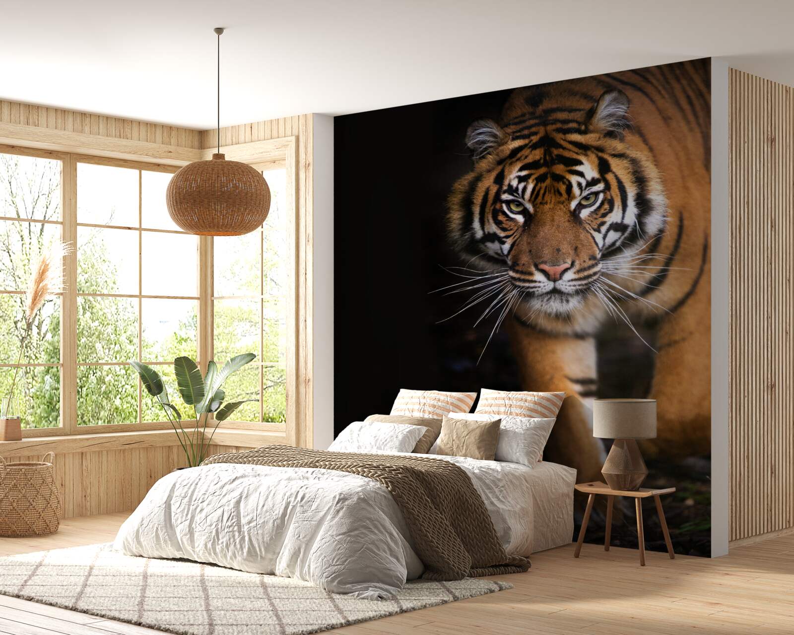 Fotobehang tijger beweegt onopgemerkt