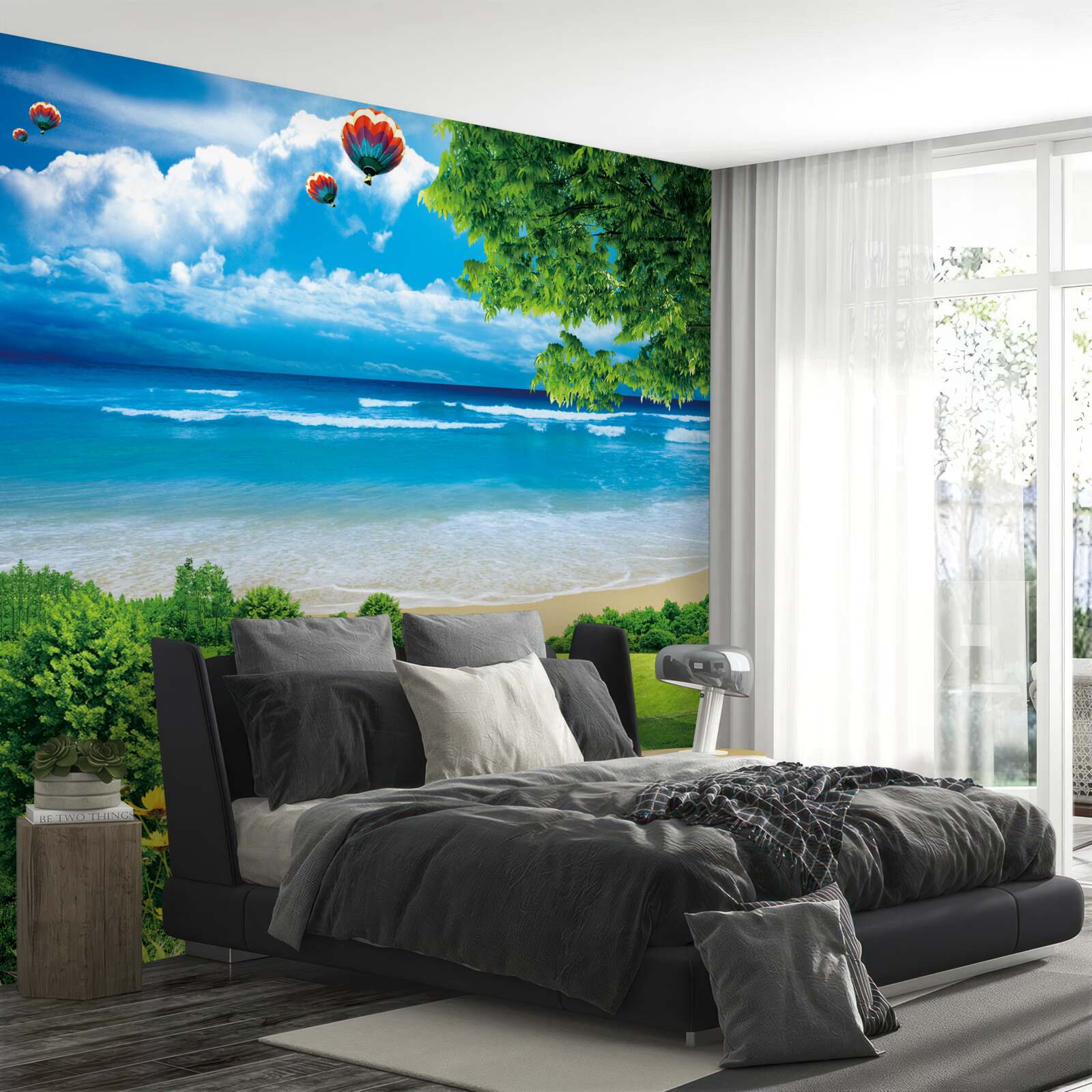 Fotobehang de weg naar de idyllische kust