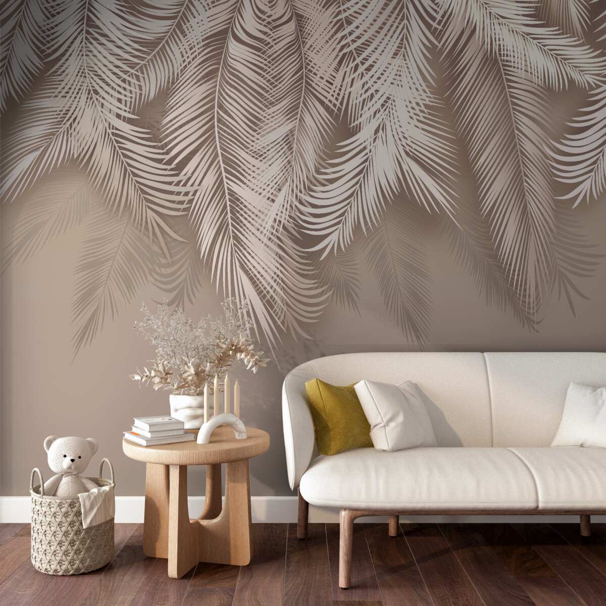 Fotobehang achterkant van dikke bladeren