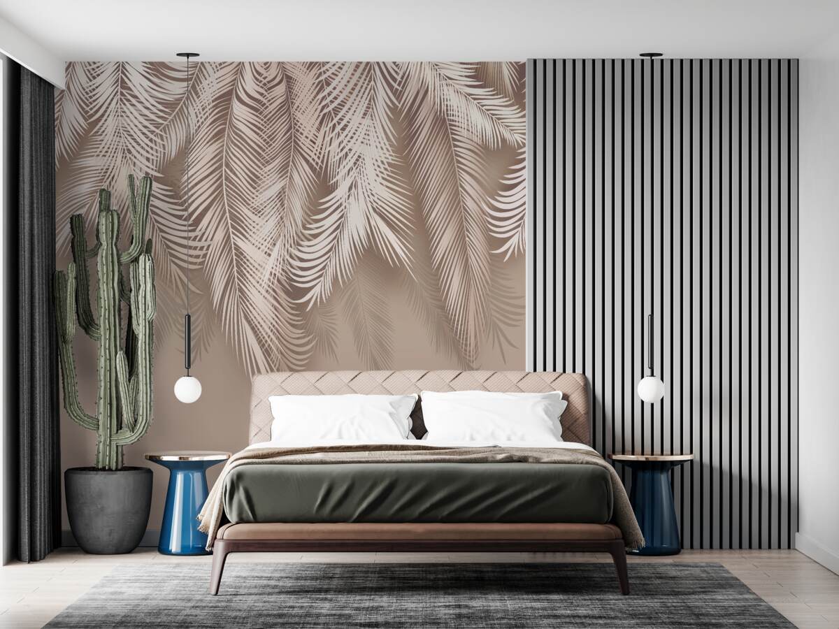 Fotobehang achterkant van dikke bladeren