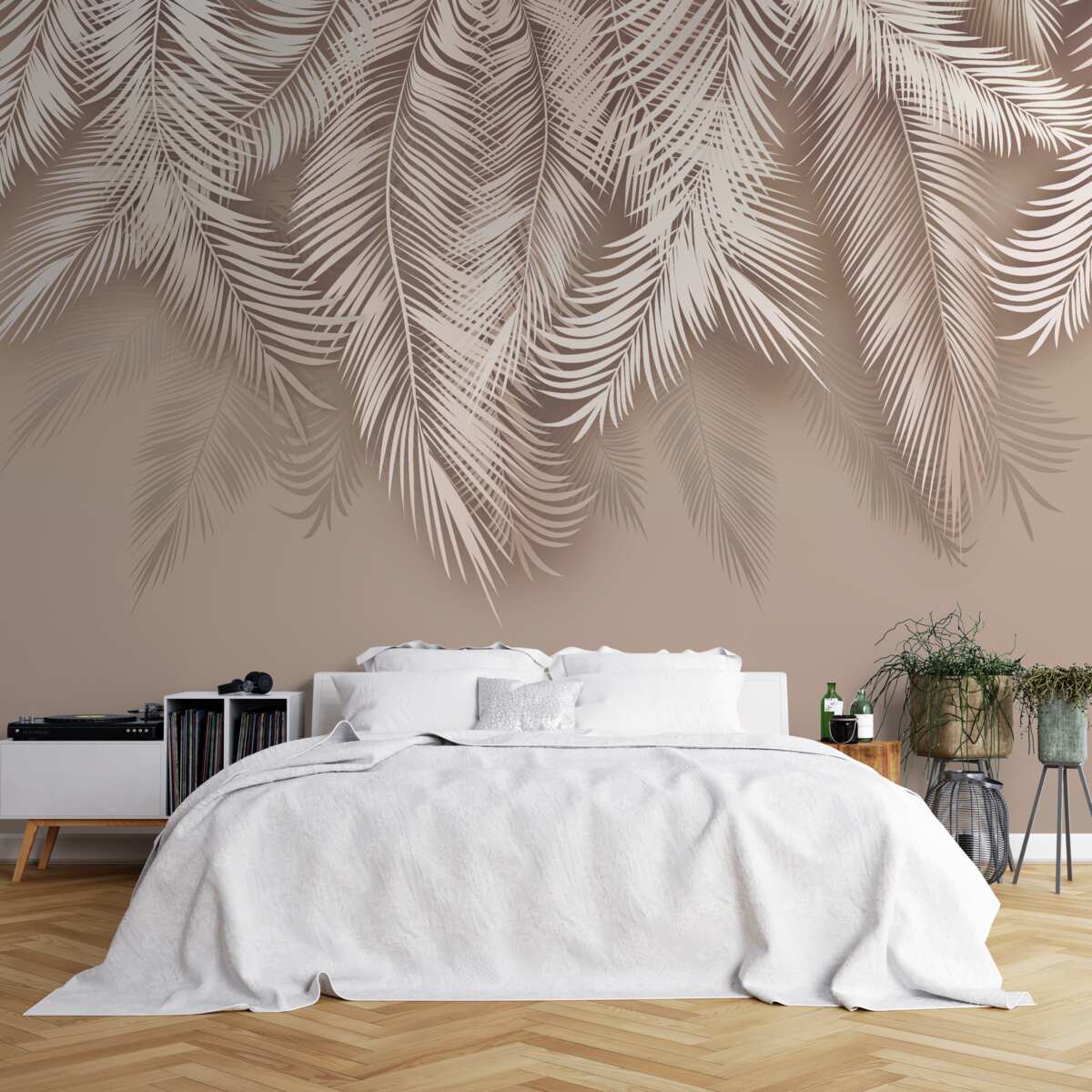 Fotobehang achterkant van dikke bladeren