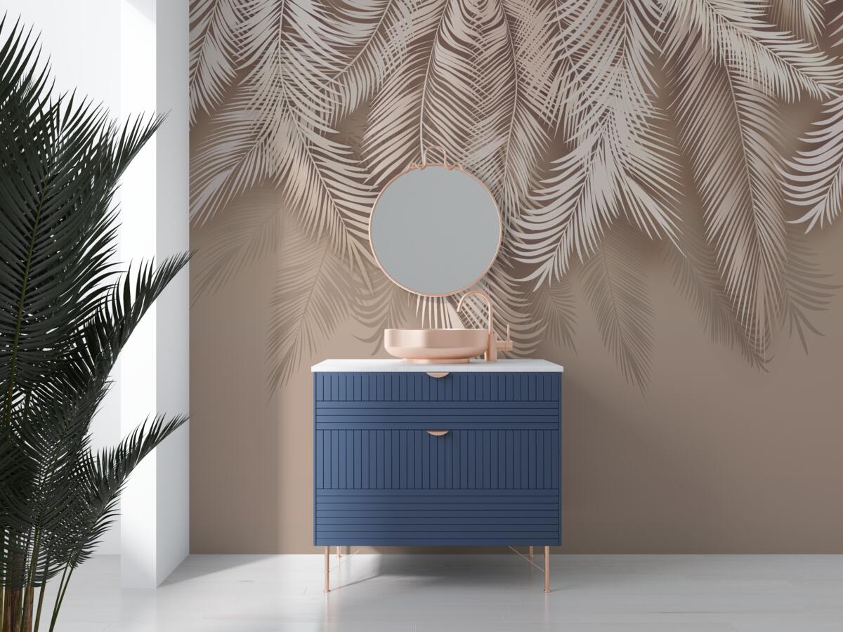 Fotobehang achterkant van dikke bladeren