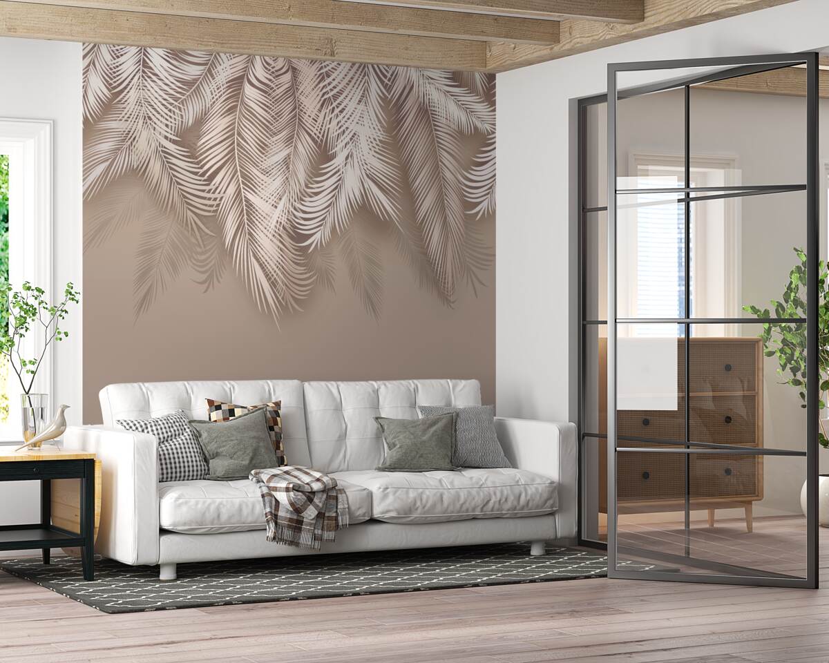 Fotobehang achterkant van dikke bladeren