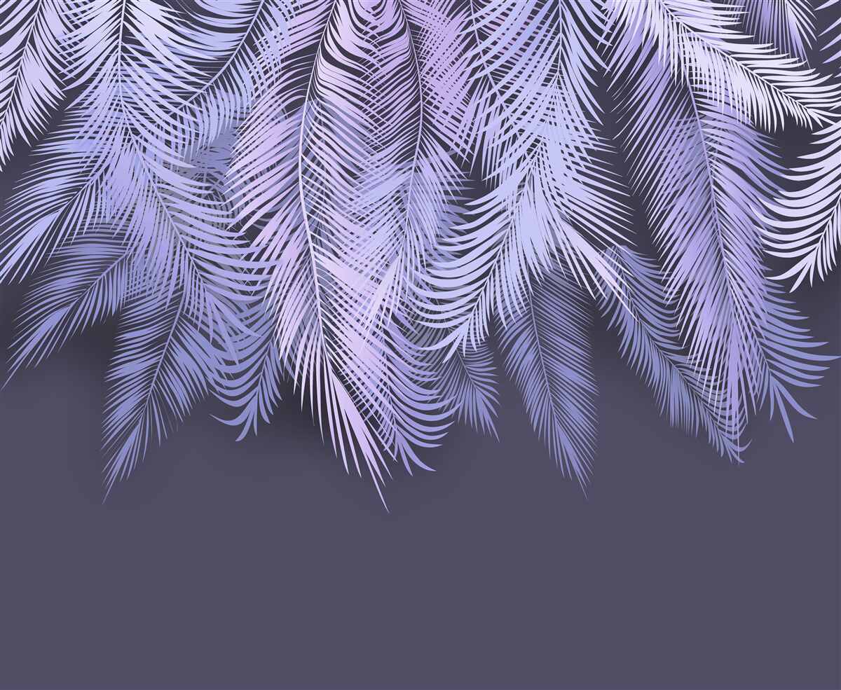 Fotobehang het dichte wit van de bladeren 's nachts