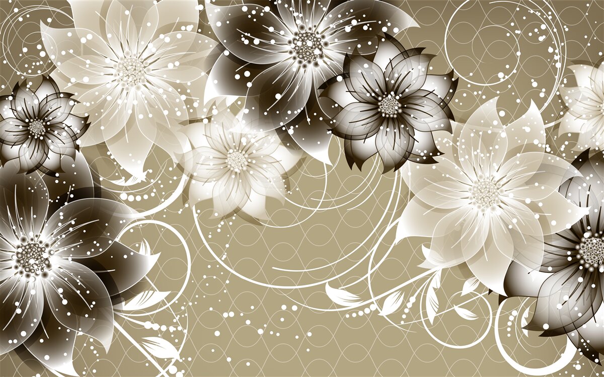 Fotobehang leliebloemen bloeien 's nachts op het water