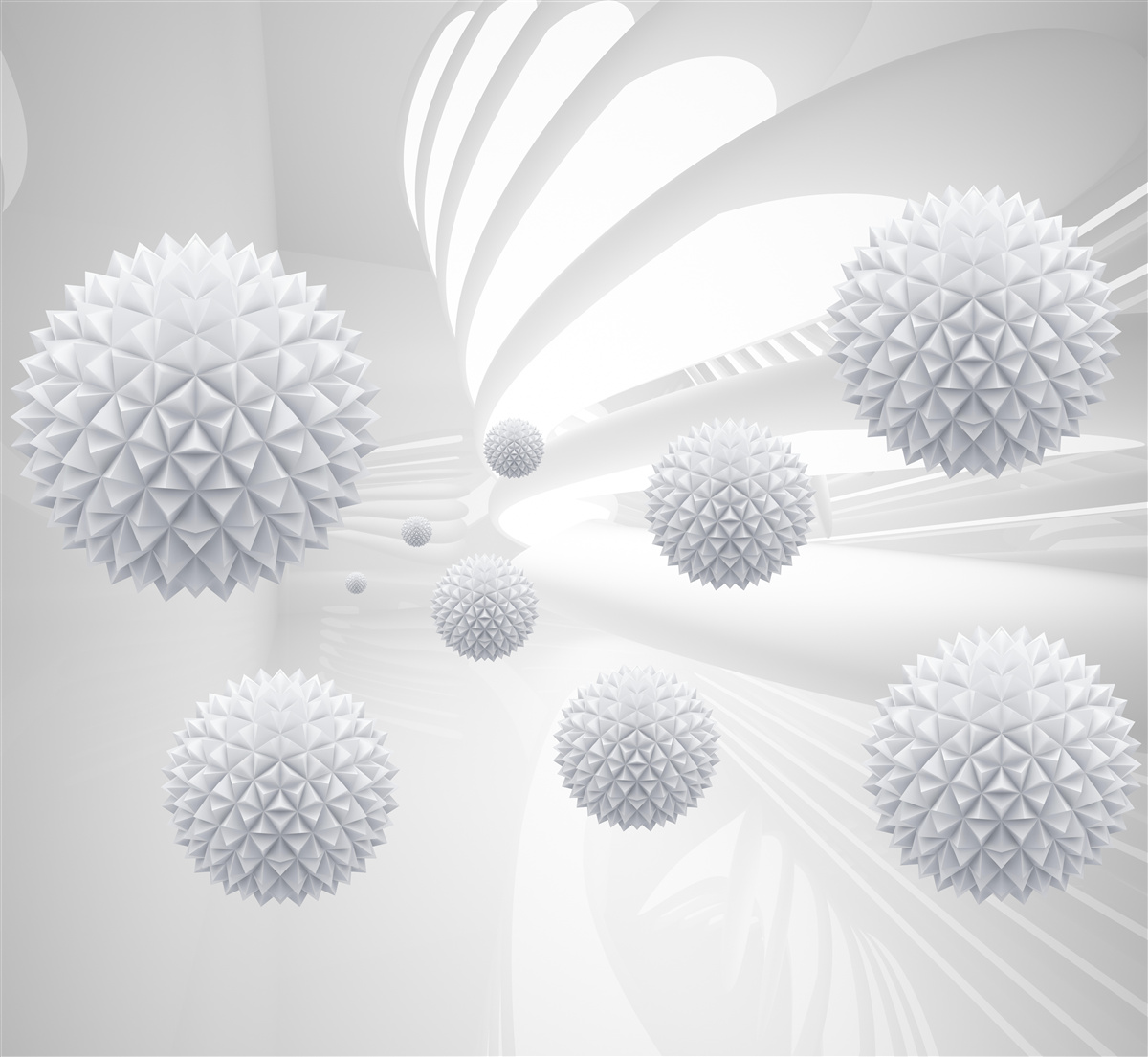 Fotobehang samenstelling van vliegende ballen