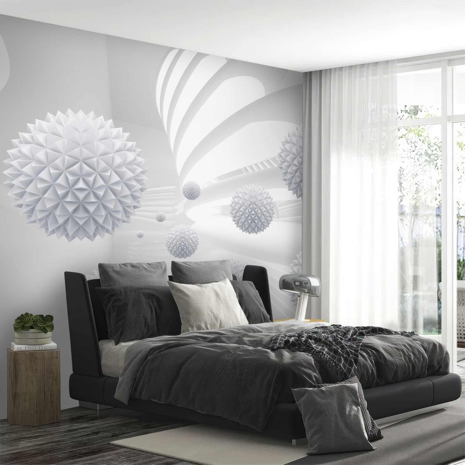 Fotobehang samenstelling van vliegende ballen