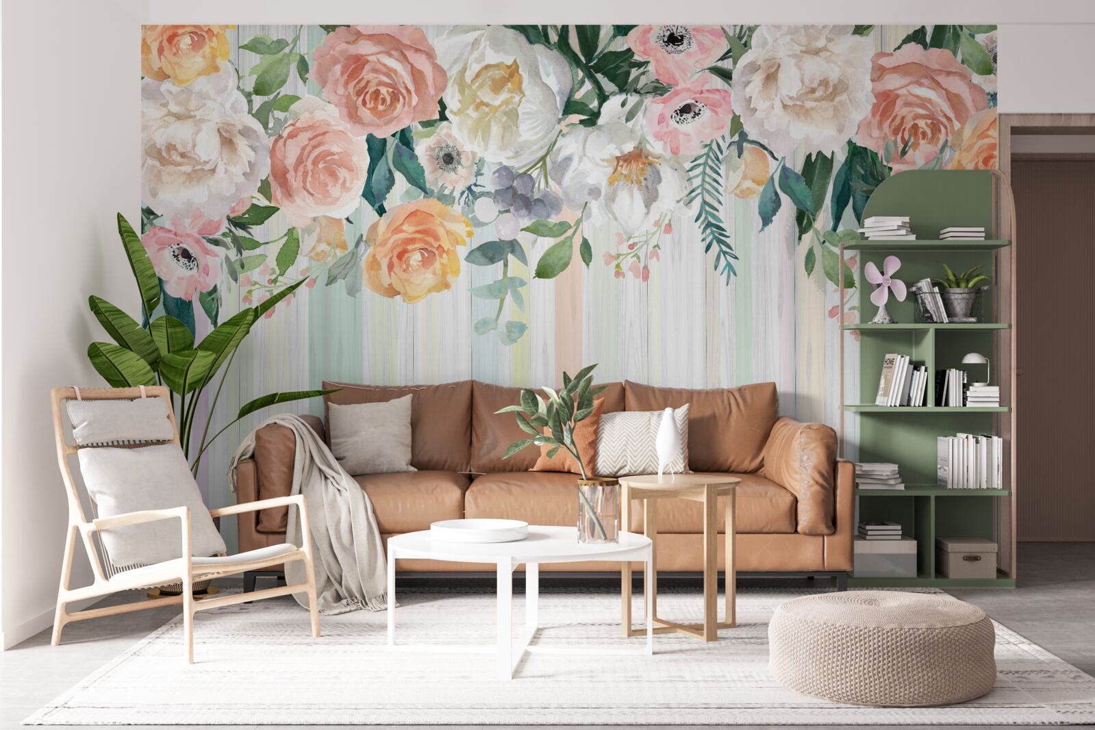 Fotobehang omgekeerde rozenknoppen