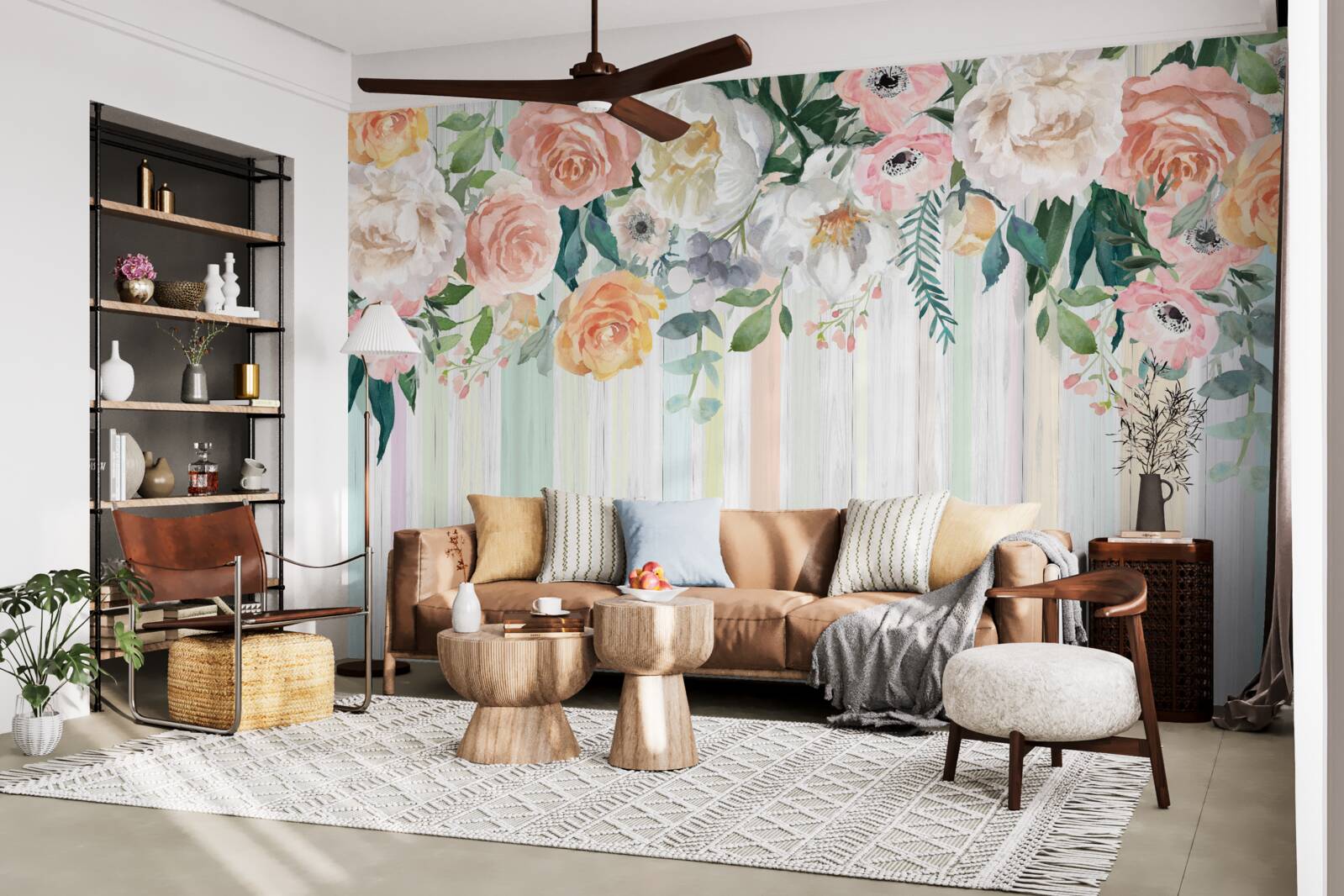 Fotobehang omgekeerde rozenknoppen