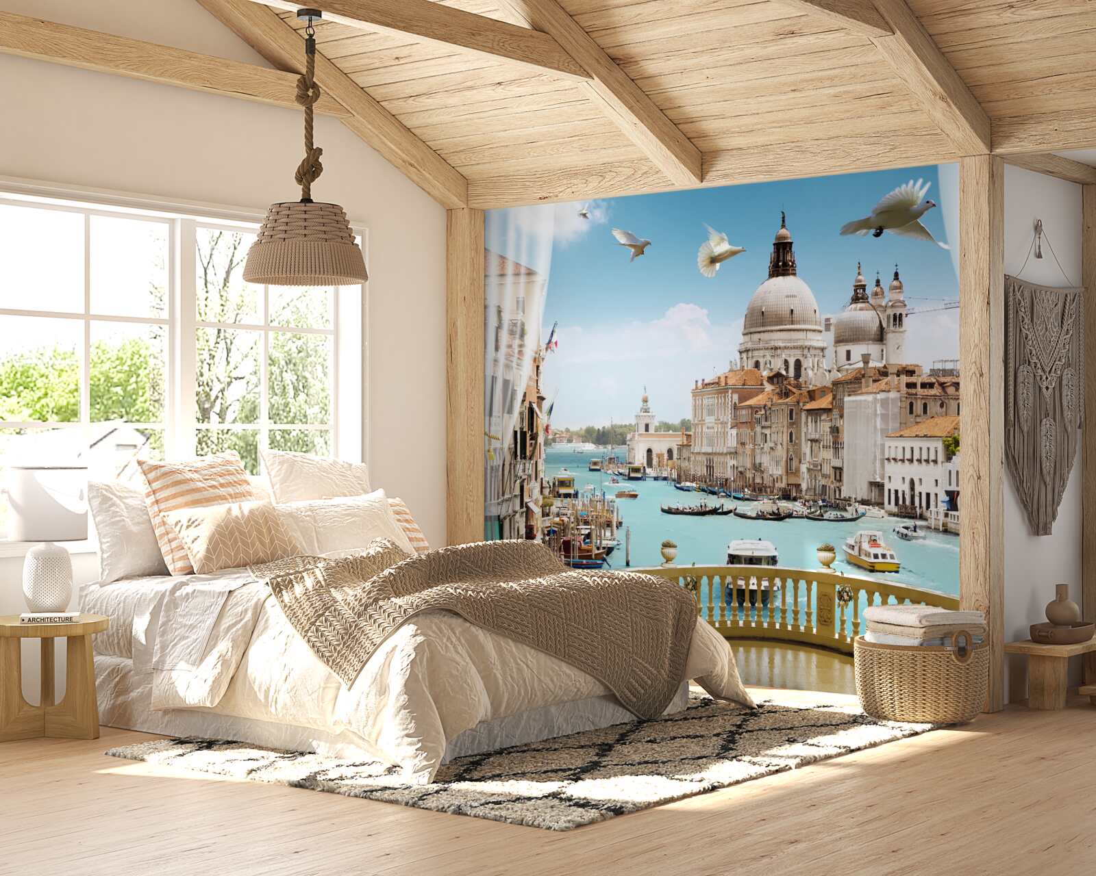 Fotobehang uitzicht op venetië vanaf het balkon