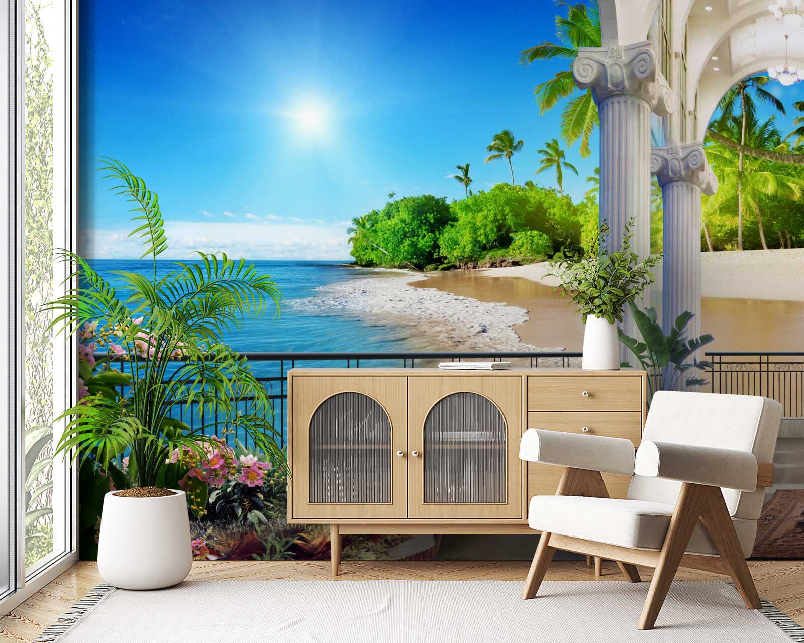 Fotobehang heldere zonnige dag aan een tropische kust