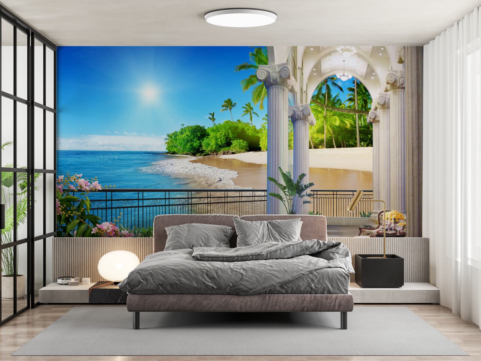 Fotobehang heldere zonnige dag aan een tropische kust