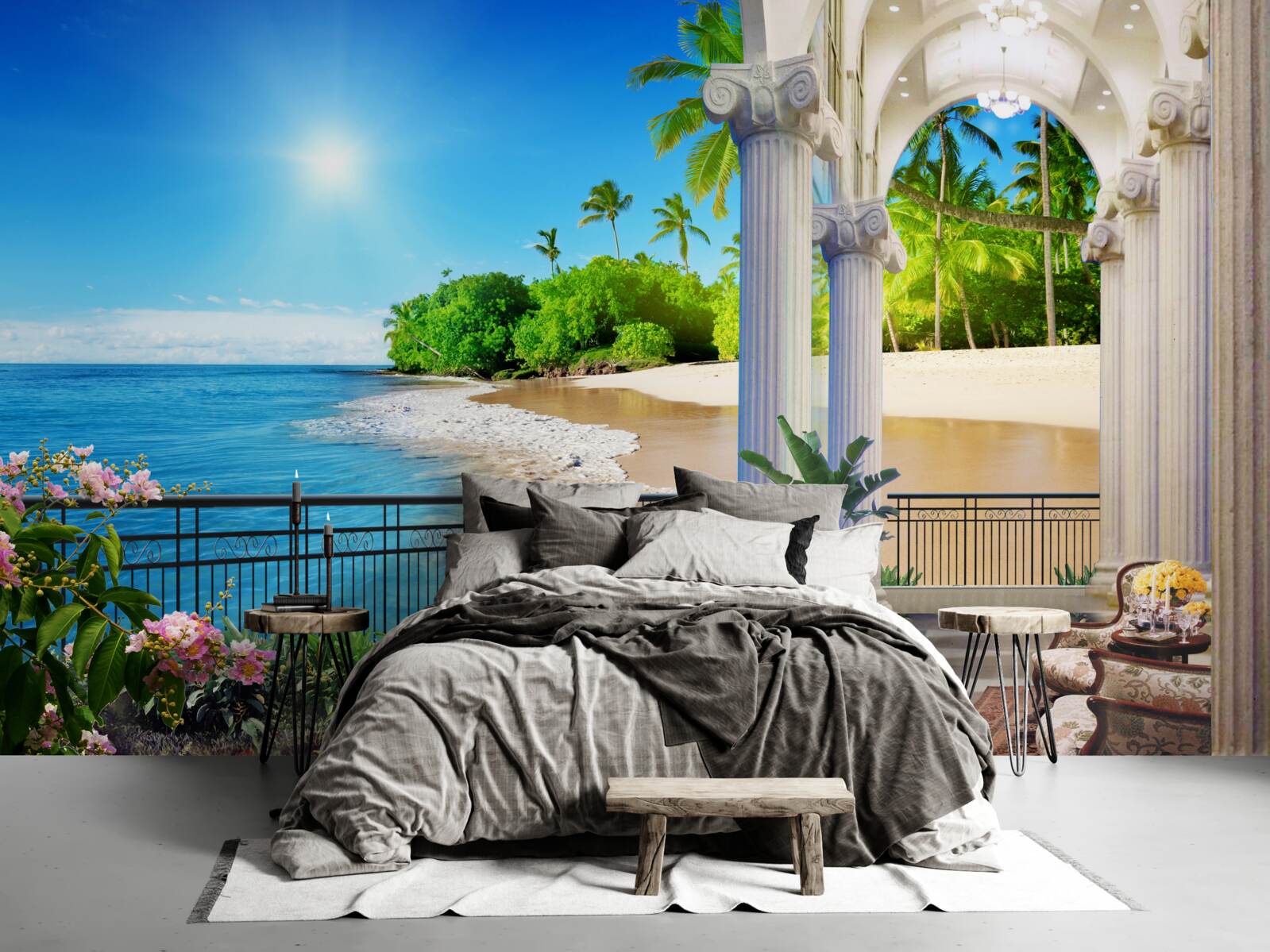 Fotobehang heldere zonnige dag aan een tropische kust