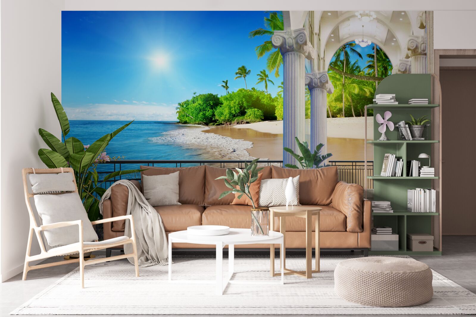 Fotobehang heldere zonnige dag aan een tropische kust