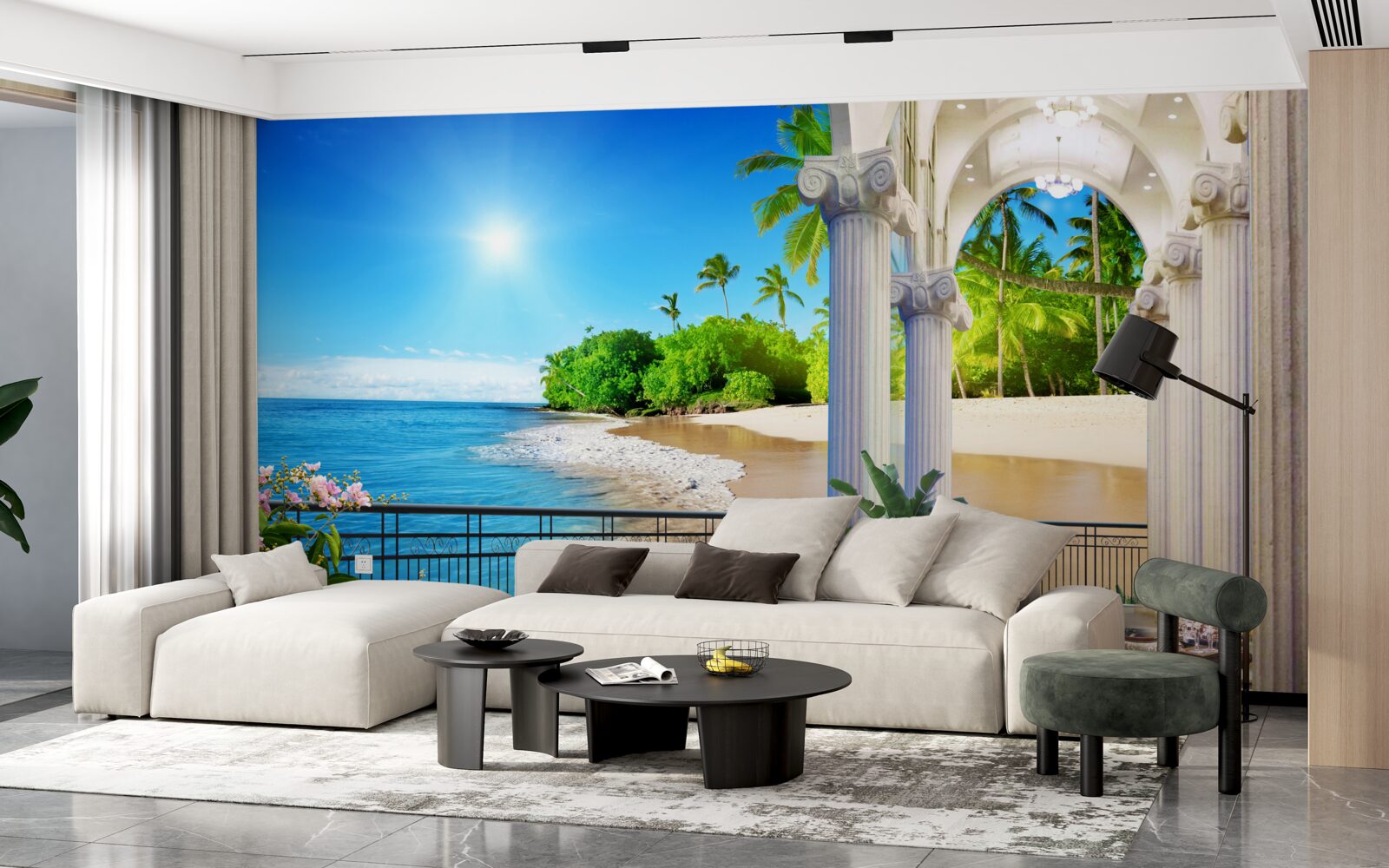 Fotobehang heldere zonnige dag aan een tropische kust