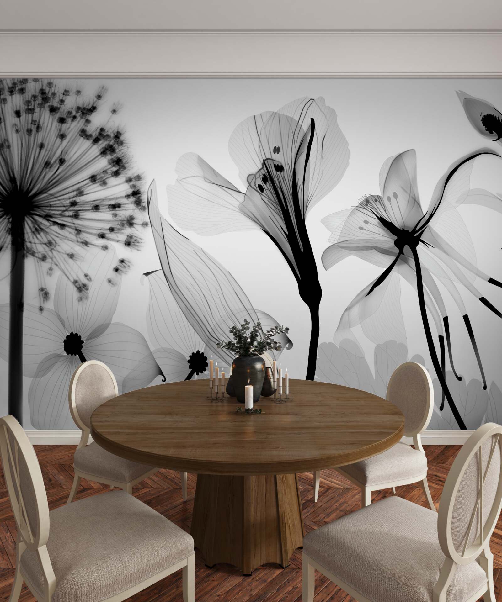 Fotobehang witte kuit op lichte achtergrond