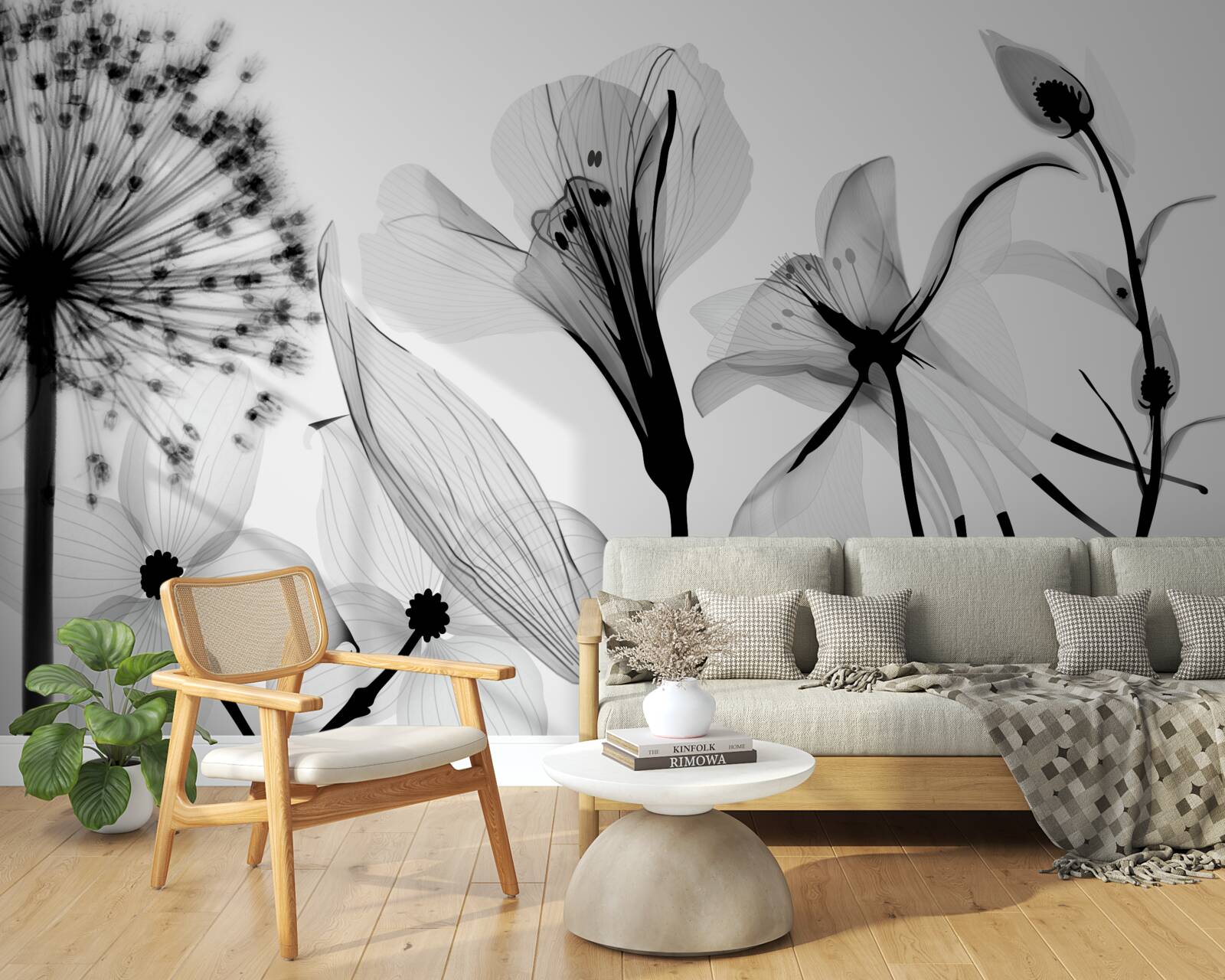 Fotobehang witte kuit op lichte achtergrond