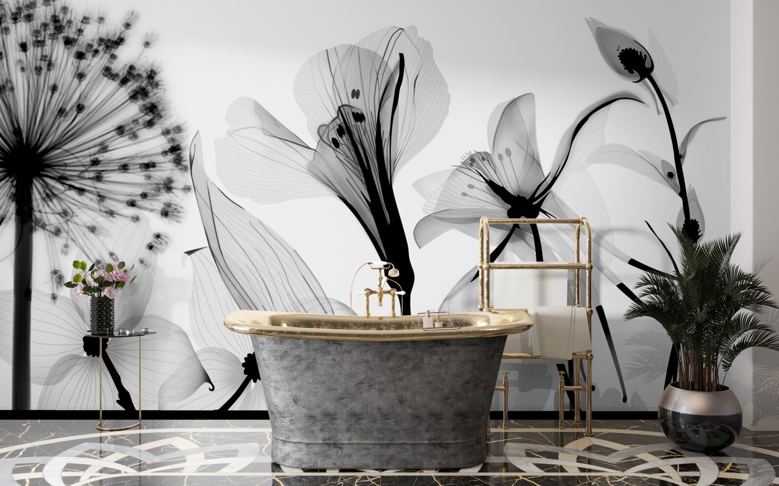 Fotobehang witte kuit op lichte achtergrond