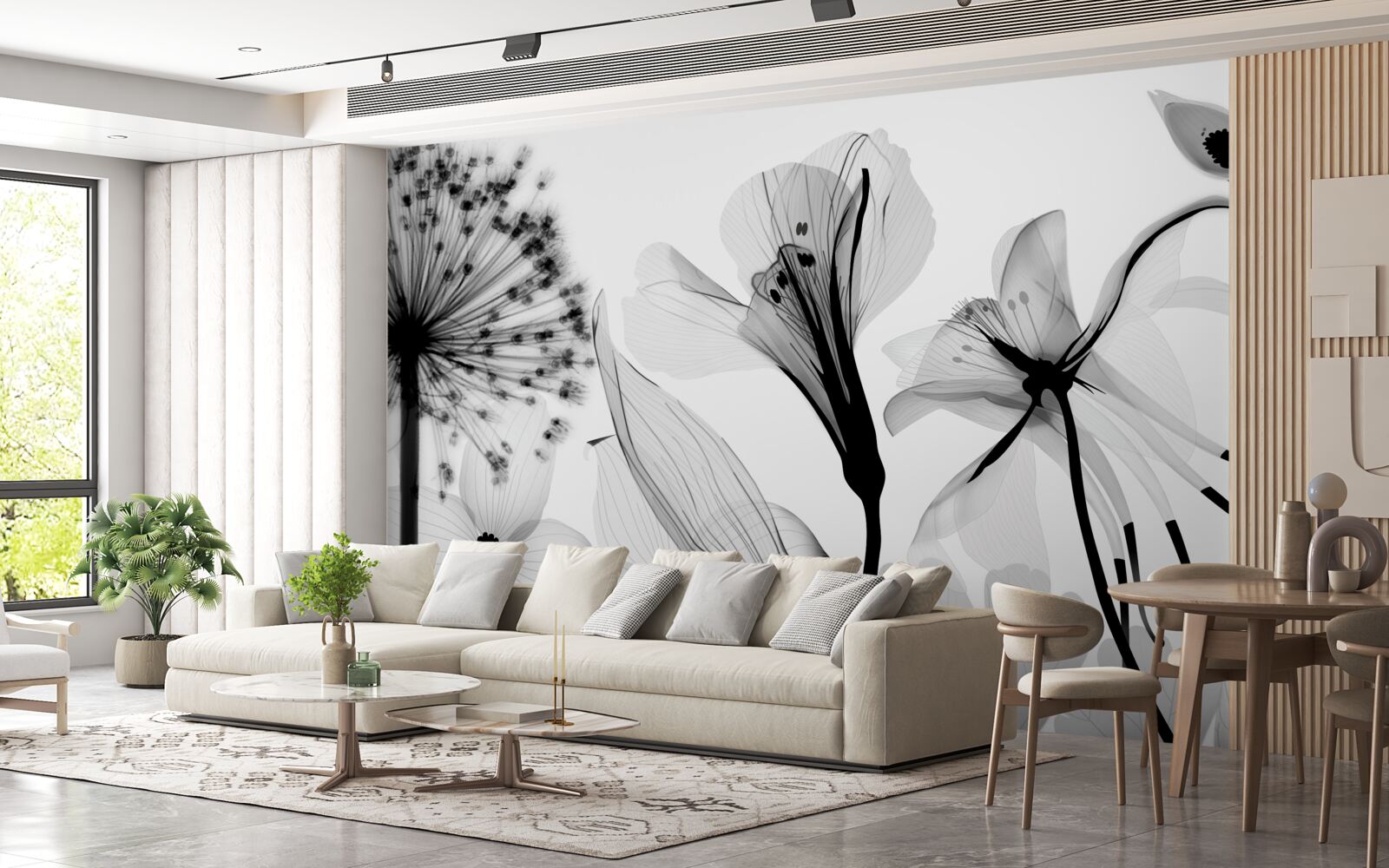 Fotobehang witte kuit op lichte achtergrond