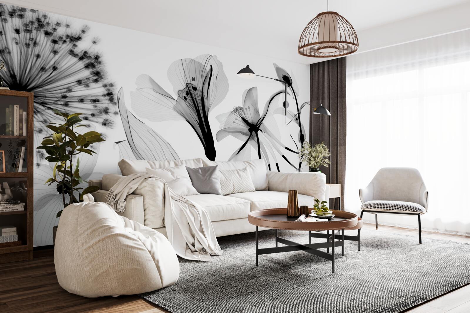 Fotobehang witte kuit op lichte achtergrond