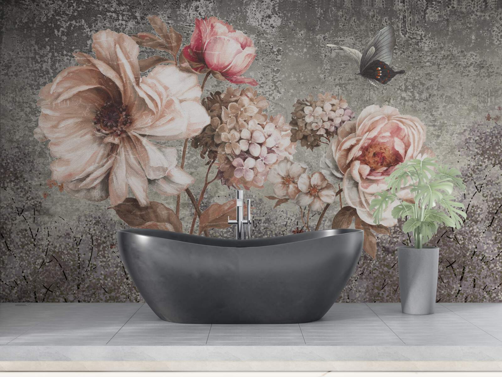 Fotobehang zachtroze knoppen van prachtige bloemen