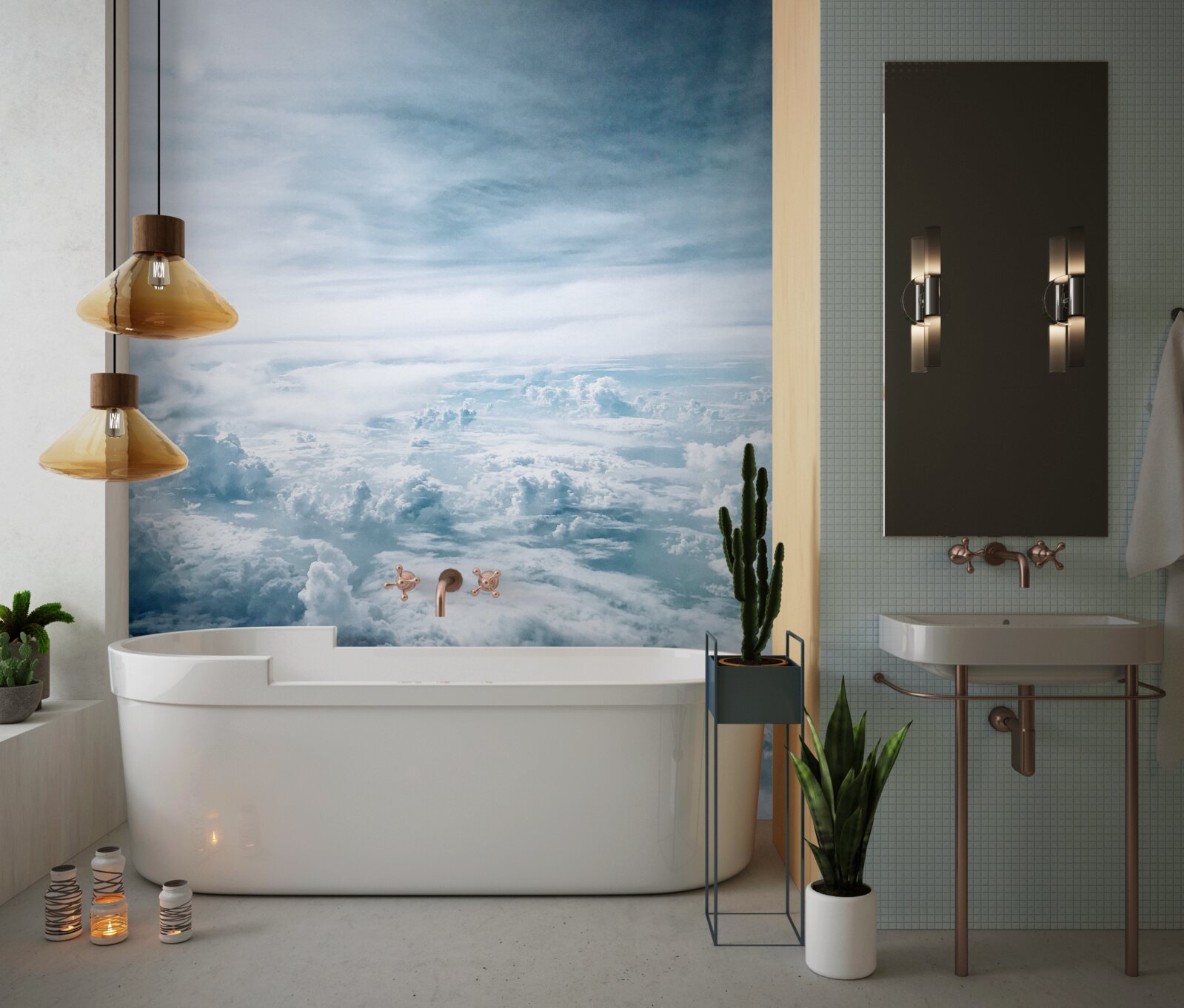 Fotobehang majestueuze wolken aan de hemel