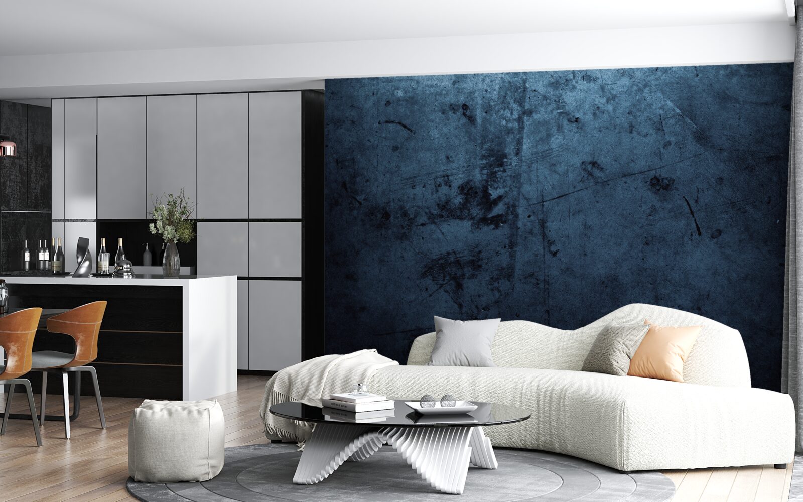 Fotobehang regen in het nachtbos