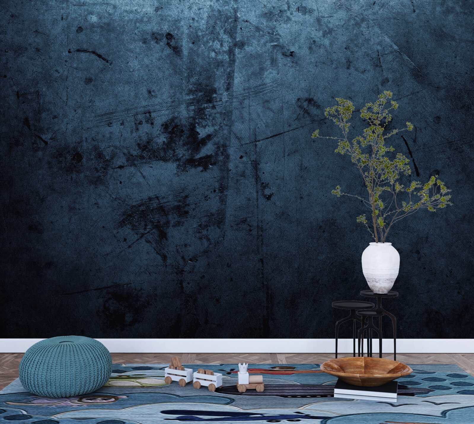 Fotobehang regen in het nachtbos