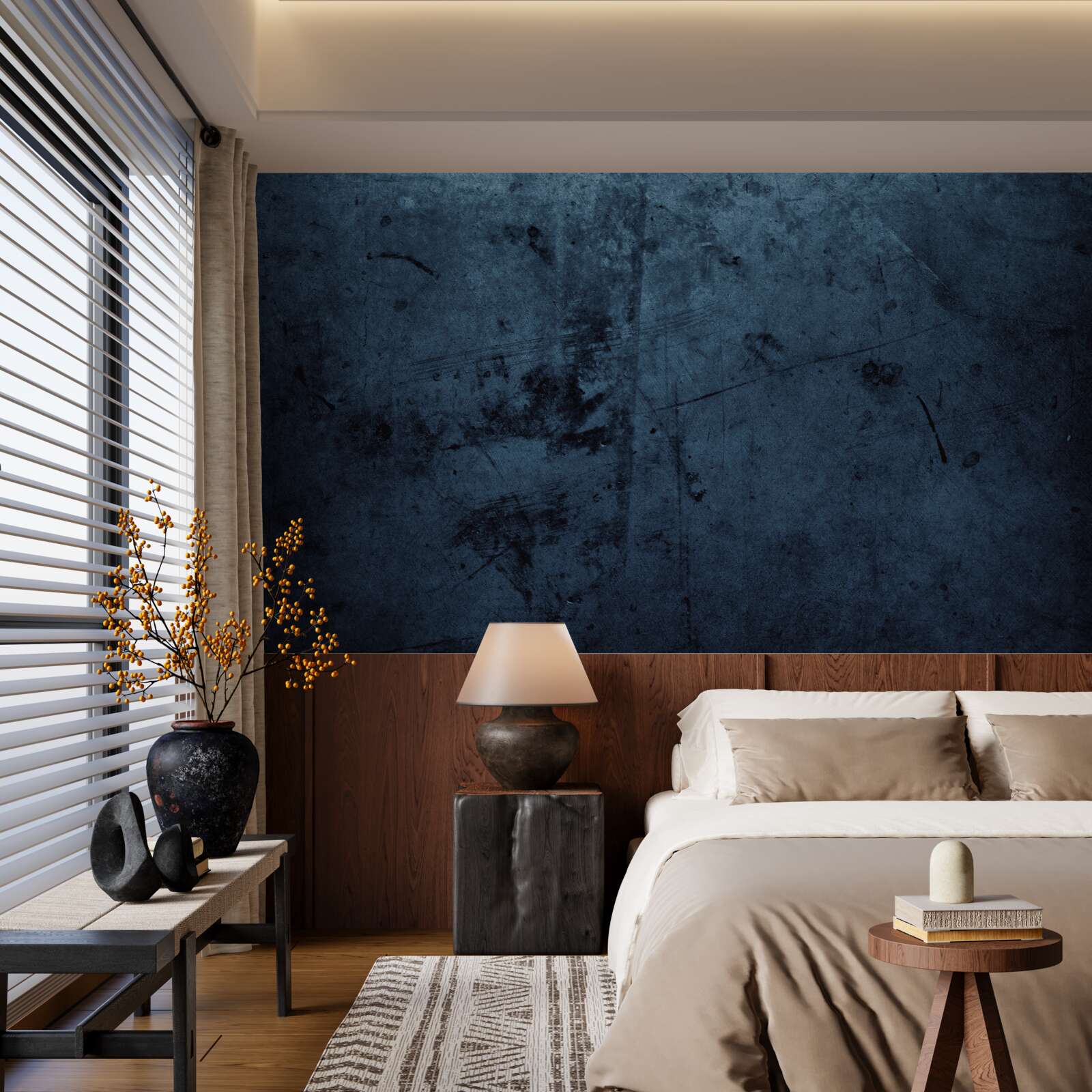 Fotobehang regen in het nachtbos