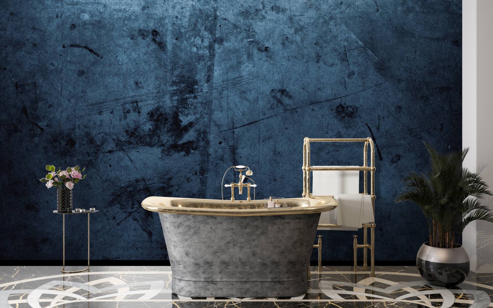 Fotobehang regen in het nachtbos