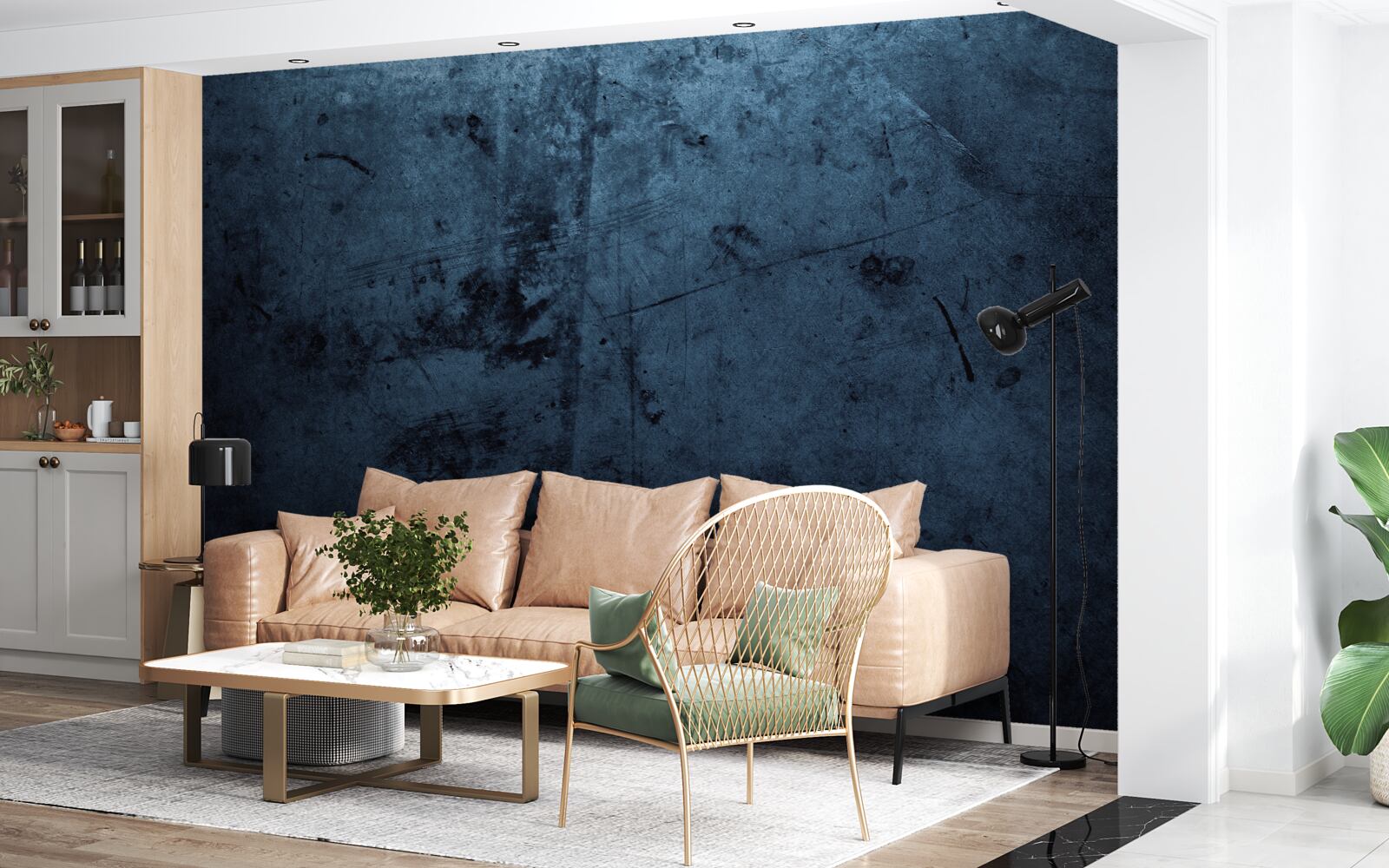 Fotobehang regen in het nachtbos