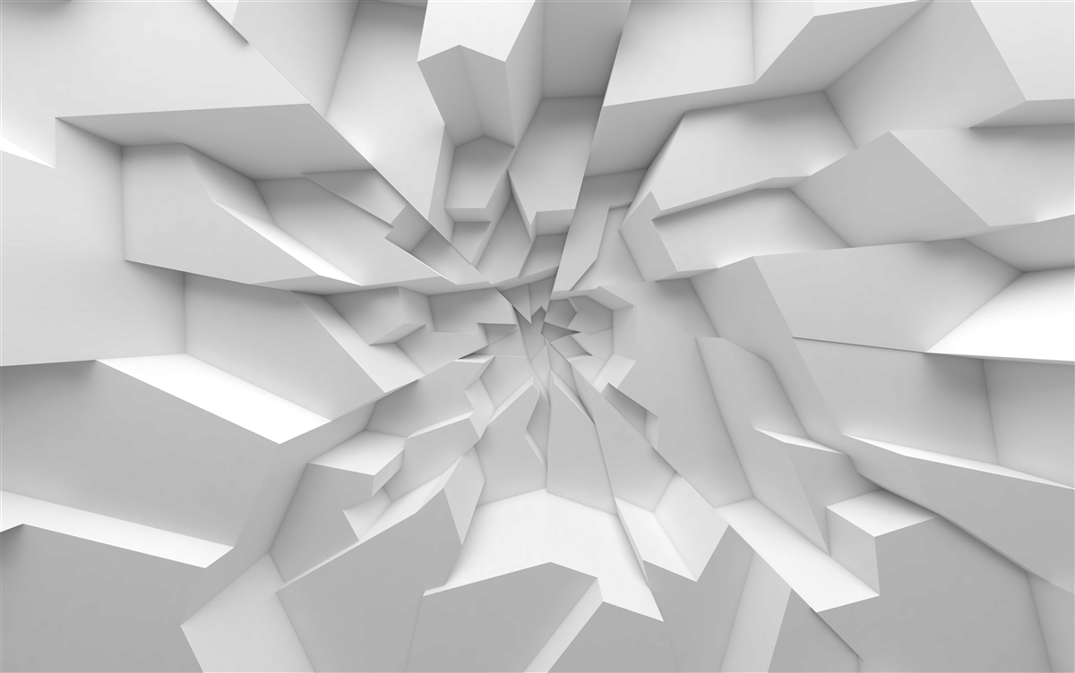 Fotobehang abstracte vormen 3d