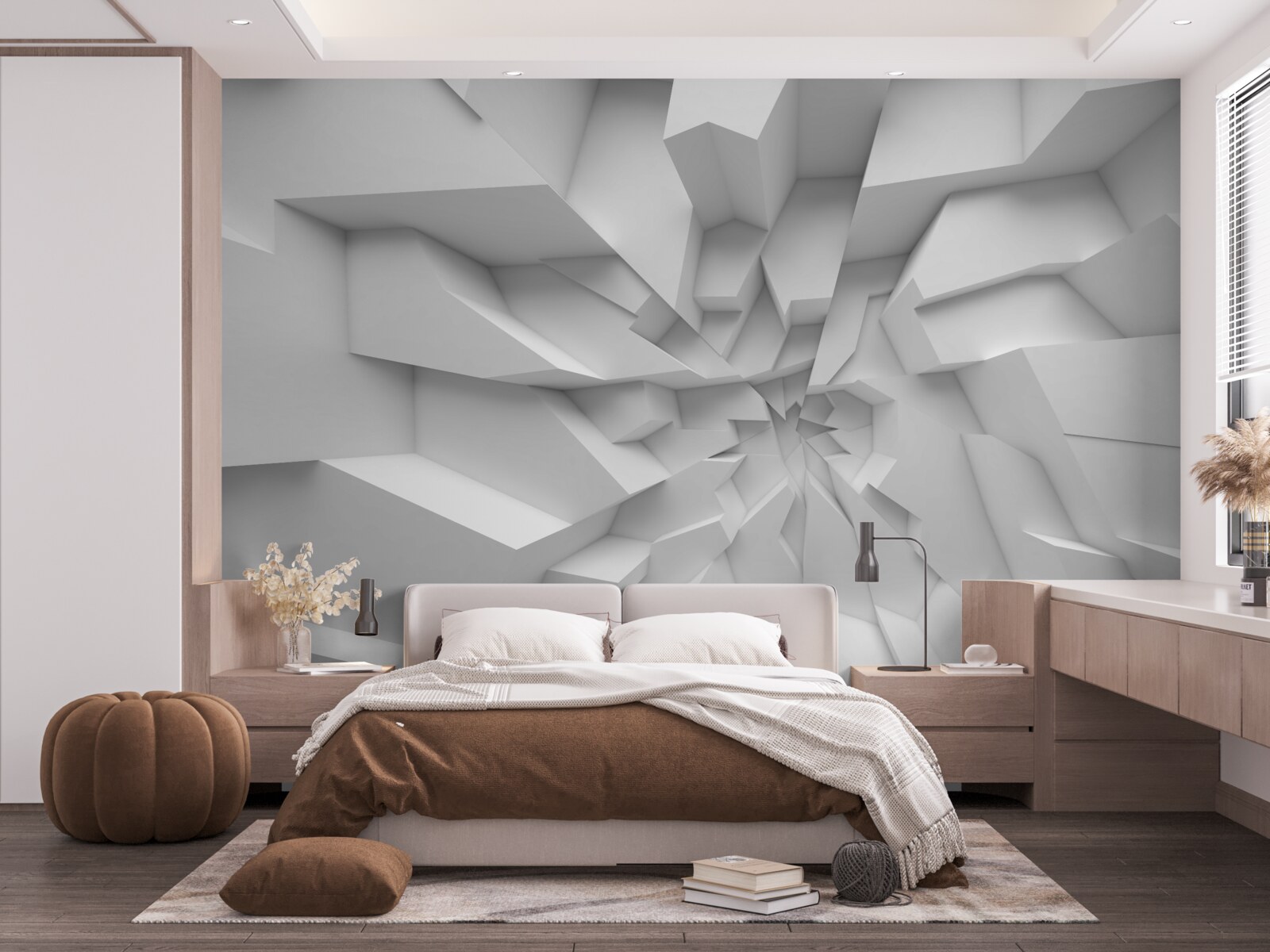 Fotobehang abstracte vormen 3d