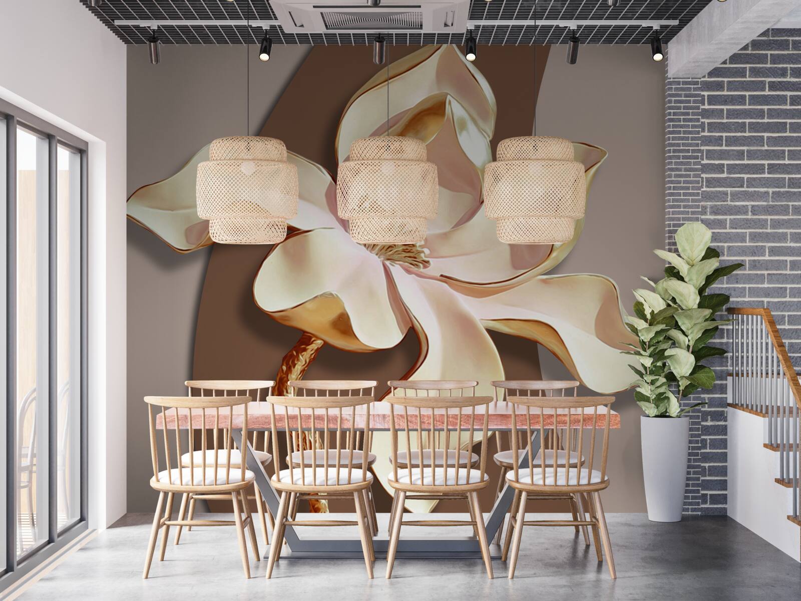 Fotobehang keramische lelie